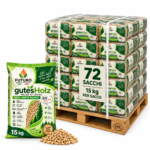 Pellet Futuro gutesHolz 100% abete bianco – Bancale 72 Sacchi da 15 kg
